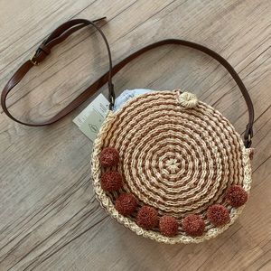 Fossil Faye Crossbody Purse Bag Canteen Pom Pom